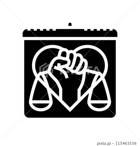 tolerance international day glyph icon vector illustration tolerance international day glyph icon vector illustration 115463556
