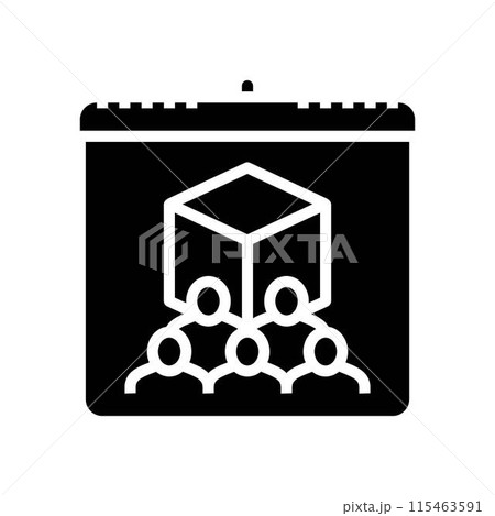 cooperatives international day glyph icon vector illustration 115463591