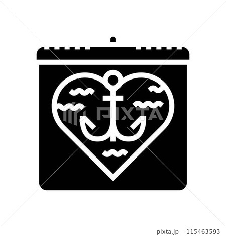 seafarer international day glyph icon vector illustration 115463593