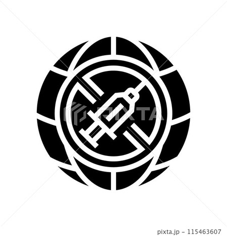 against drug abuse international day glyph icon vector illustration 115463607