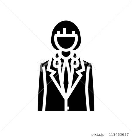 school girl japanese glyph icon vector illustration 115463637