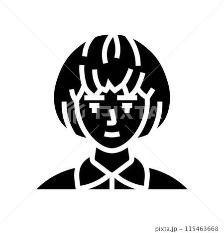 avatar japan school girl glyph icon vector illustration 115463668