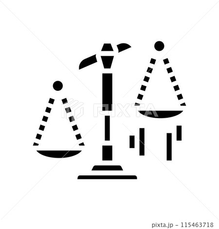 scales tipping favor progress glyph icon vector illustration 115463718