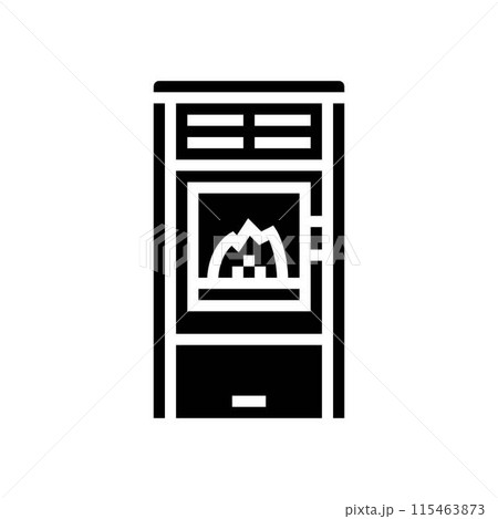stove wood pellets glyph icon vector illustration 115463873
