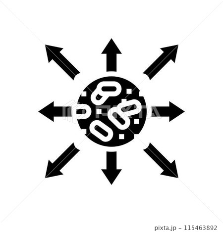 export wood pellets glyph icon vector illustration 115463892