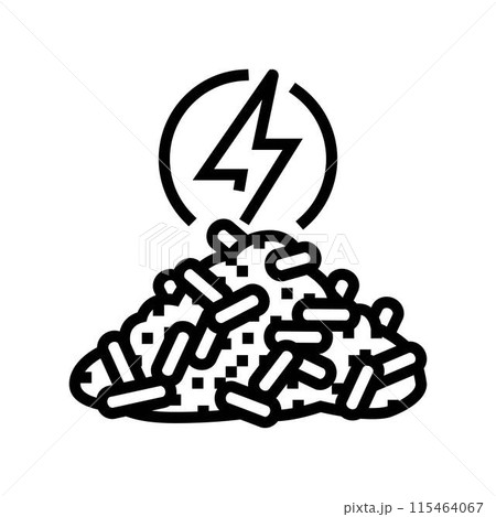 energy wood pellets line icon vector illustration energy wood pellets line icon vector illustration 115464067