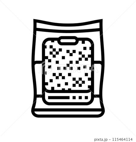 granules wood pellets line icon vector illustration 115464114