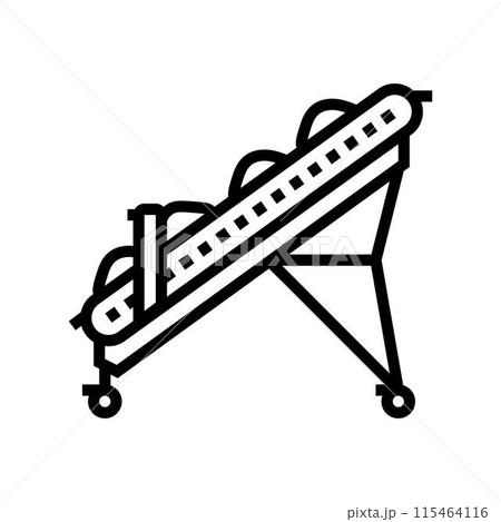 conveyor wood pellets line icon vector illustration 115464116