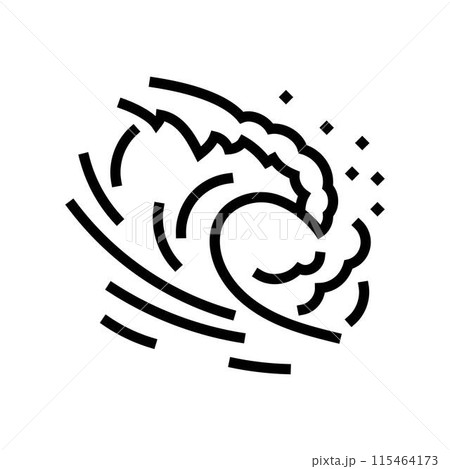 rising tide progress line icon vector illustration 115464173