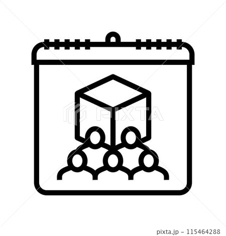 cooperatives international day line icon vector illustration 115464288