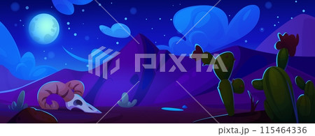 Night sandy desert background Night sandy desert background 115464336