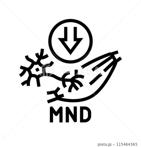 motor neuron diseases line icon vector illustration 115464365