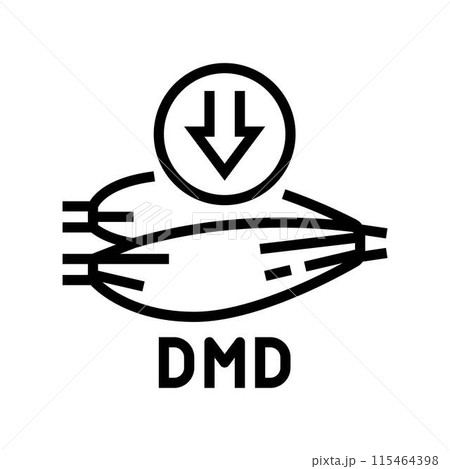duchenne muscular dystrophy disease line icon vector illustration 115464398