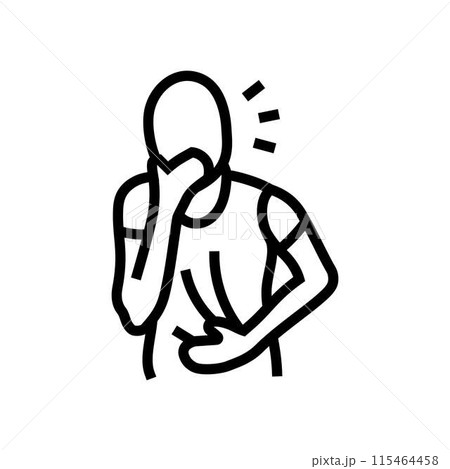 poisoning household injury accident line icon vector illustration 115464458