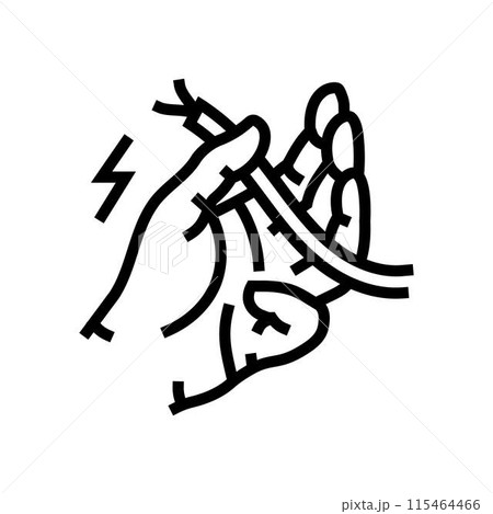 electric shocks household injury accident line icon vector illustration 115464466