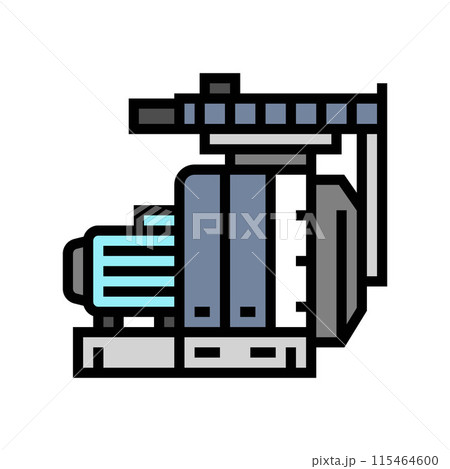 pressing wood pellets color icon vector illustration pressing wood pellets color icon vector illustration 115464600