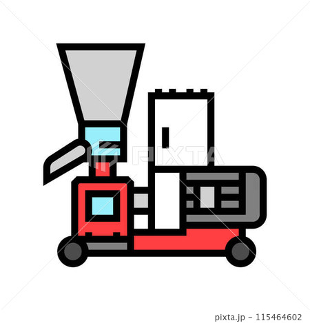 pellet mill wood pellets color icon vector illustration pellet mill wood pellets color icon vector illustration 115464602