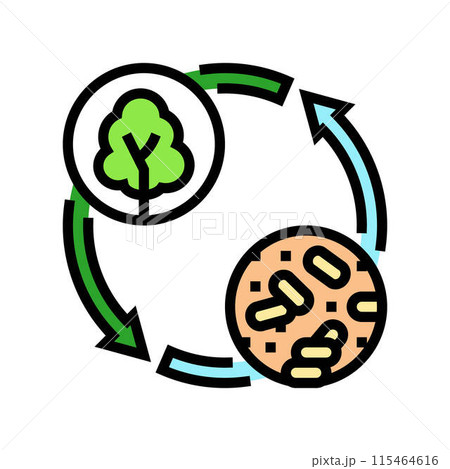 renewable wood pellets color icon vector illustration renewable wood pellets color icon vector illustration 115464616