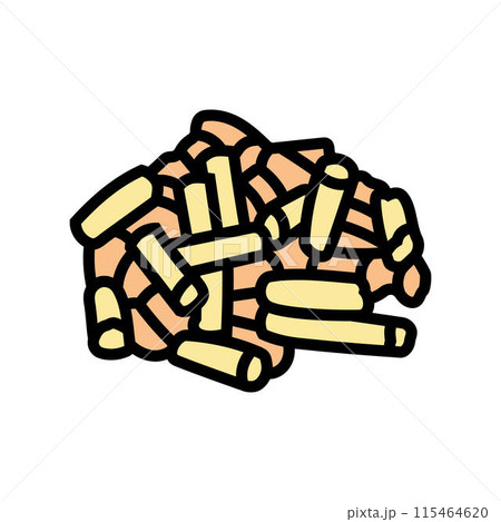 fuel wood pellets color icon vector illustration 115464620