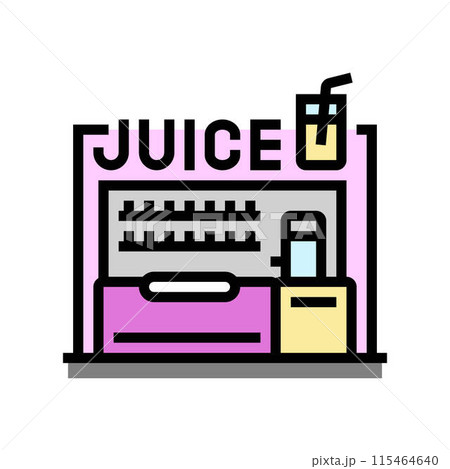 juice bar street food cafe color icon vector illustration 115464640