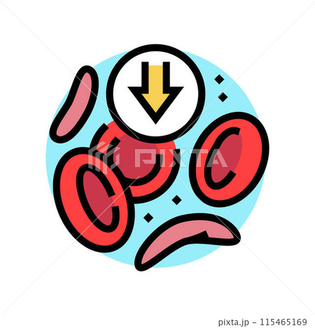 sickle cell anemia disease color icon vector illustration 115465169