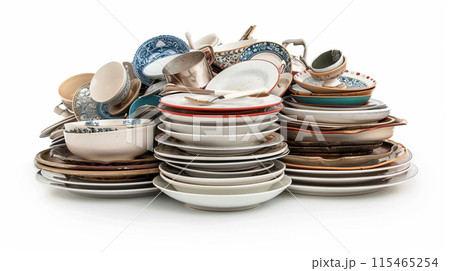 重ねた食器 重ねた食器 115465254