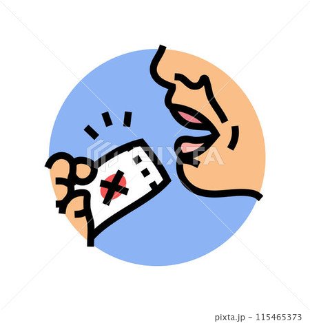 ingestion harmful substances color icon vector illustration ingestion harmful substances color icon vector illustration 115465373