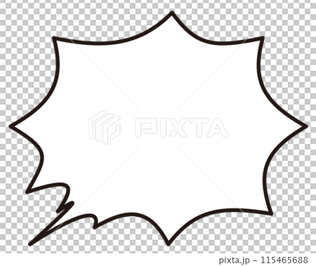 簡單的語音氣泡鋸齒狀 115465688