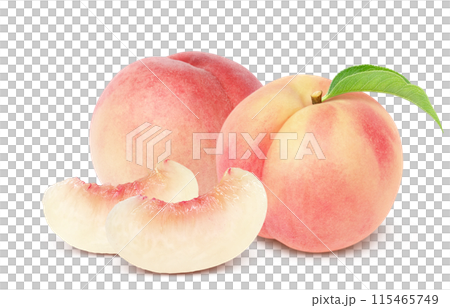 Peach illustration realistic white background 115465749