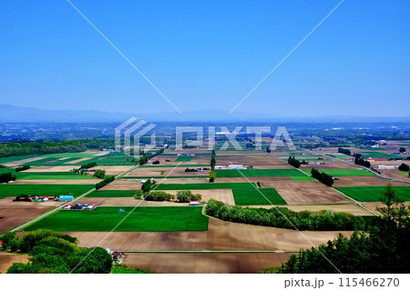 新嵐山スカイパーク展望台から望む十勝平野の絶景 新嵐山スカイパーク展望台から望む十勝平野の絶景 115466270