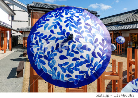 春のイベント倉敷春宵あかり デニムカラーの和傘（岡山県倉敷市） 115466365