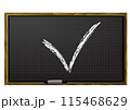 tick sign on blackboard 115468629