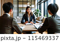 プレゼンをするビジネスパーソン 115469337
