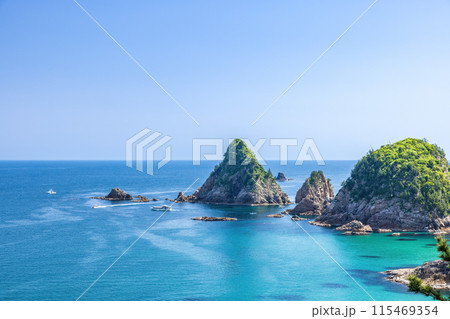 網代休憩所からの眺め(浦富海岸) 網代休憩所からの眺め(浦富海岸) 115469354