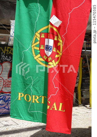 Vertical Portuguese banner waving 115470385