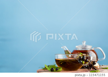 herbal tea from currant leaves and berries herbal tea from currant leaves and berries 115471155