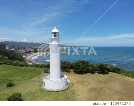茨城　日立　日立灯台（ドローン空撮） 115471279