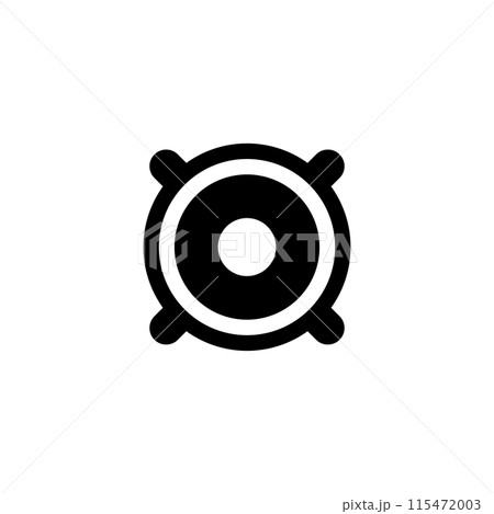 Modern, minimalistic speaker icon suitable for apps and websites Modern, minimalistic speaker icon suitable for apps and websites 115472003