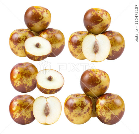 chocolate jujube on white background 115472187