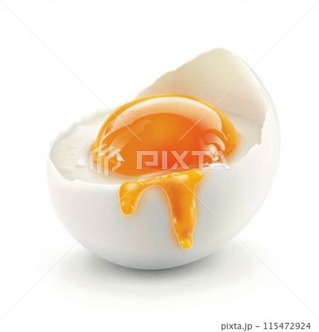 Soft Boiled Egg with Runny Yolk. Generative ai 115472924