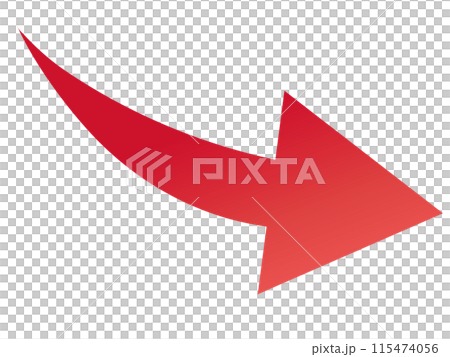 Simple arrow icon gradient red pink illustration material 115474056