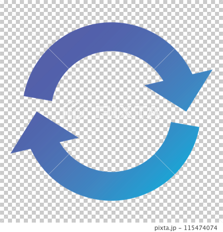 簡單箭頭圖示漸層藍色淺藍色插畫素材 115474074