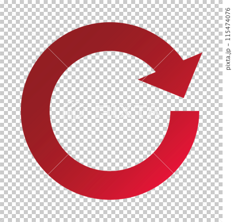 簡單箭頭圖示漸層紅粉色插畫素材 115474076