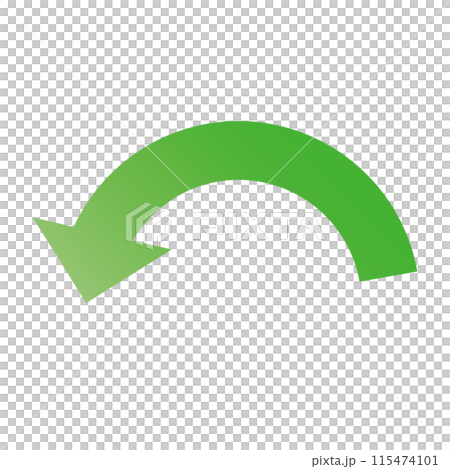 Simple arrow icon gradient green yellow green illustration material 115474101