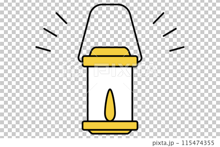 Disaster preparedness supplies, lantern simple line icon Disaster preparedness supplies, lantern simple line icon 115474355