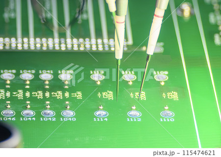 The PCB board checking process by high speed automatic robot system. The PCB board checking process by high speed automatic robot system. 115474621