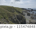 秋田県 入道崎の断崖と海 115474848