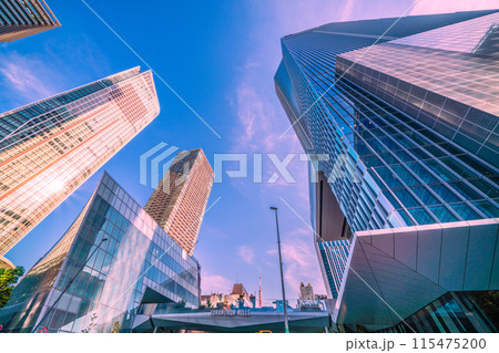 日本の東京都市景観 虎ノ門ヒルズステーションタワー（虎ノ門ヒルズ駅）や東京タワー＝5日 115475200