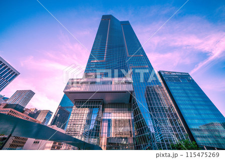 日本の東京都市景観 虎ノ門ヒルズステーションタワー（虎ノ門ヒルズ駅）などを望む＝5日 115475269