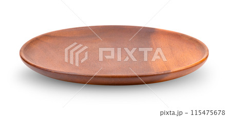 wood plate isolated on white background wood plate isolated on white background 115475678